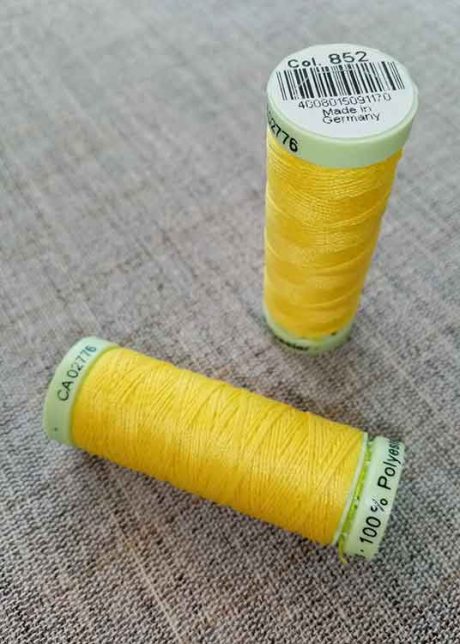 Gutermann Top Stitch thread Col. 852 (yellow)