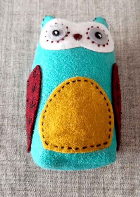 'Hoots', handmade owl pincushion