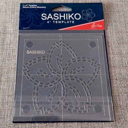 4" Sashiko embroidery template, 'Sakura' (Cherry Blossom)
