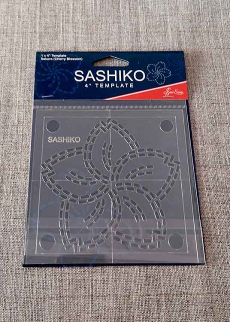 4" Sashiko embroidery template, 'Sakura' (Cherry Blossom)