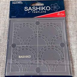 4" Sashiko embroidery template, 'Seigaiha' (Waves)