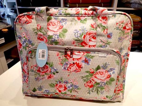 Sewing machine bag (Rose on Grey)