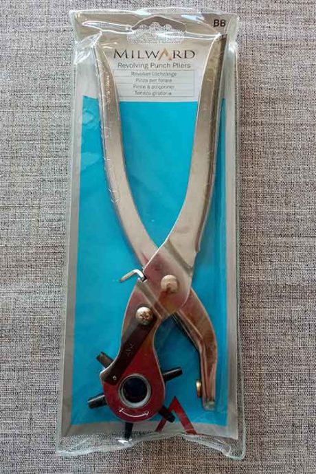 Leather hole punch pliers