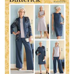 Butterick B6796 Misses' Jacket, Dress, Top, Skirt & Pants