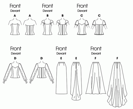 B6803 Misses' Formal Tops & Skirts With Train - Image 2