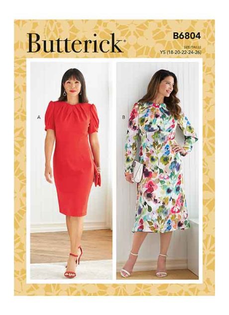 Butterick B6804 Misses' Dress with A/B, C, D Cup Sizes
