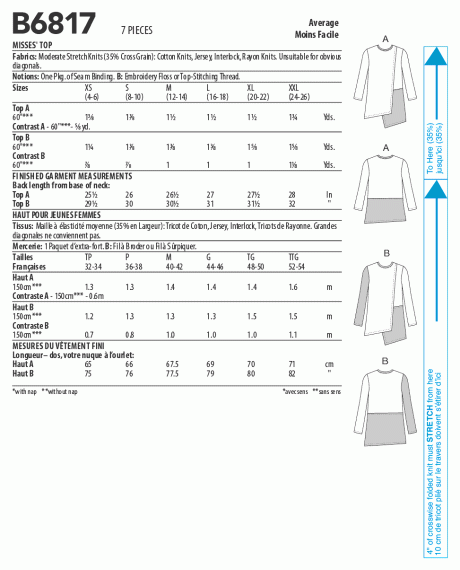 Butterick B6817 Misses' Top