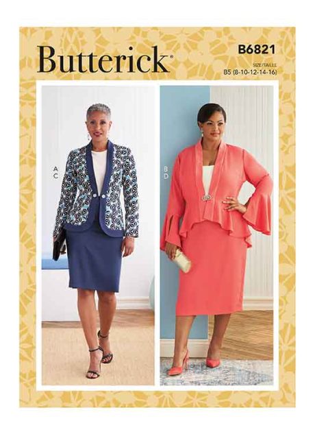 Butterick B6821 Misses' & Women's Jacket & Skirt