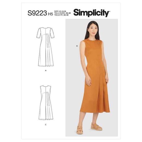 Simplicity Sewing Pattern S9223 Misses' Pleated Dress