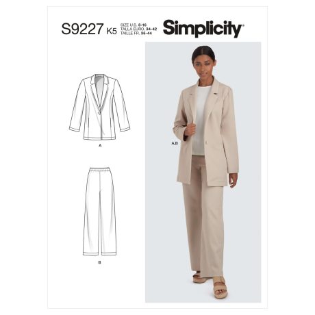 S9227 Misses' Jacket & Pants (Sizes18-26)