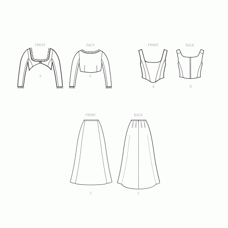 Simplicity Sewing Pattern S9247 Misses' Bolero, Corset, Skirt - Image 5