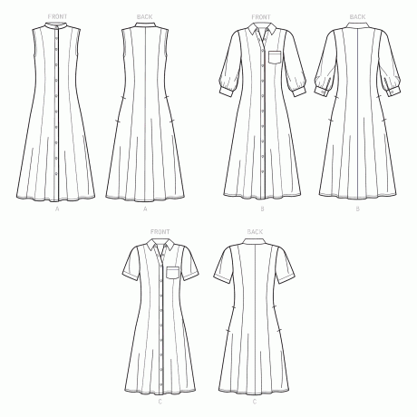 Simplicity Sewing Pattern S9260 Misses' & Women's Button Front Dresses - Image 5