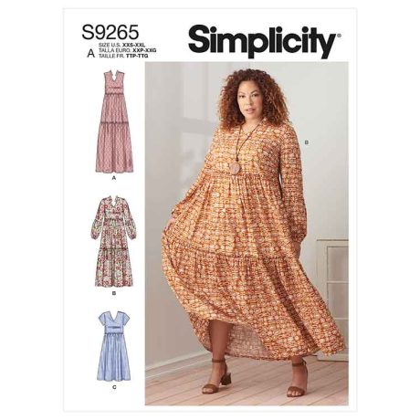 Simplicity Sewing Pattern S9265 Misses' & Women's Tiered Dresses