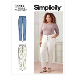 Simplicity Sewing Pattern S9266 Misses' & Women's Vintage Jeans With Front Buttons Or Zipper