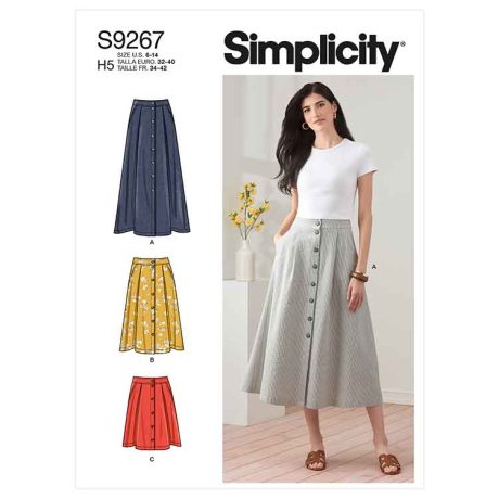 Simplicity Sewing Pattern S9267 Misses' Skirt In Three Lengths