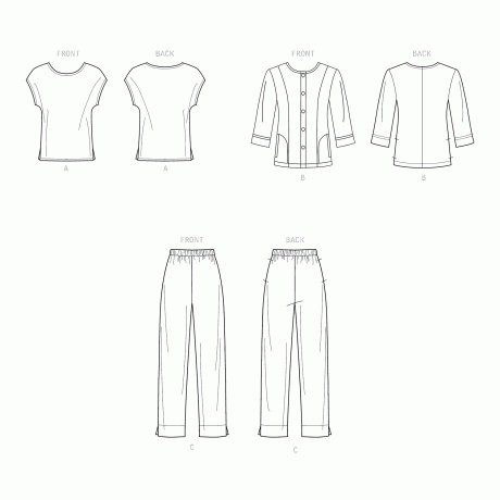 Simplicity Sewing Pattern S9269 Women's Jacket, Knit Top & Pants