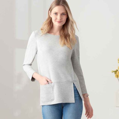 Simplicity Sewing Pattern S9275 Misses' Knit Tops In Two Lengths