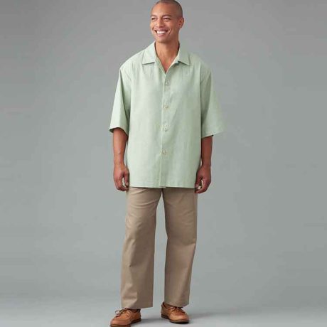 Simplicity Sewing Pattern S9279 Men's Shirt In Two Lengths, Pants & Shorts