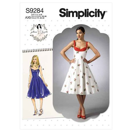 Simplicity Sewing Pattern S9284 Misses' Sweetheart-Neckline Dresses