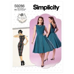 Simplicity Sewing Pattern S9286 Misses' Fold-back Facing Dresses