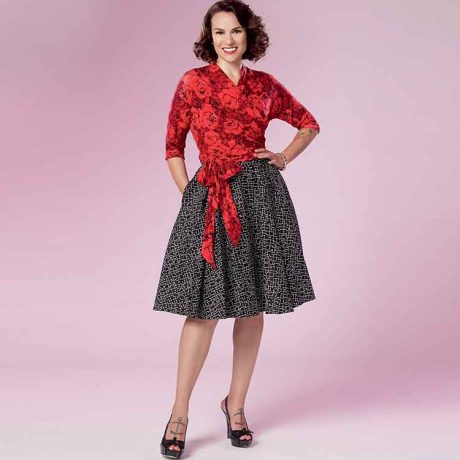 Simplicity Sewing Pattern S9288 Misses' Wrap Top & Flared Skirt