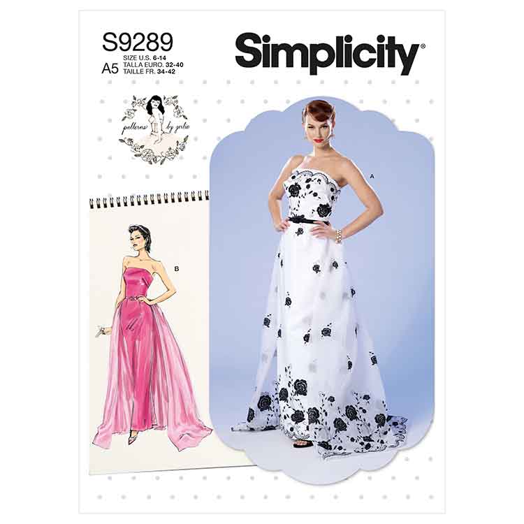 Simplicity Sewing Pattern S9289 Misses' Strapless Dress
