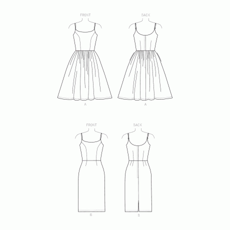 Simplicity Sewing Pattern S9291 Misses' Princess Seam Dresses With Straight or Gathered Skirt