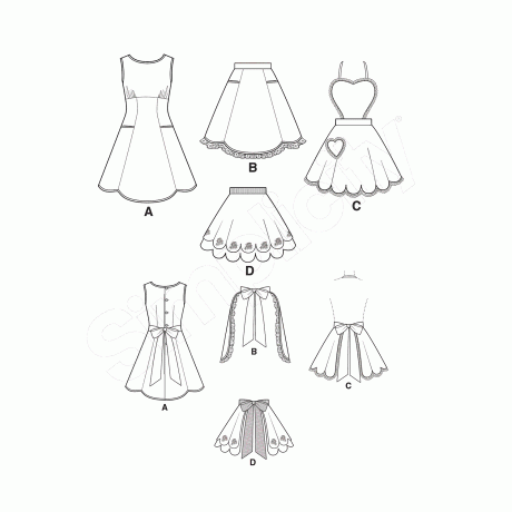 Simplicity Sewing Pattern S9311 Misses' Vintage Aprons