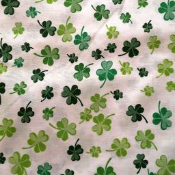 100% cotton print, "Shamrocks"