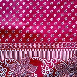 100% cotton print, Border Folkstyle (red)