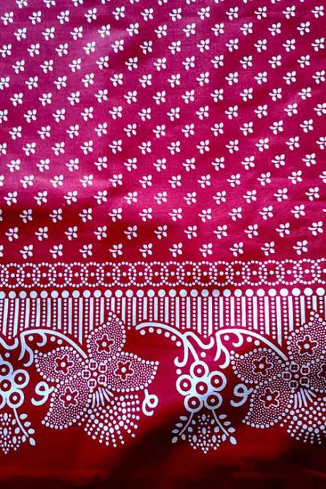 100% cotton print, Border Folkstyle (red)