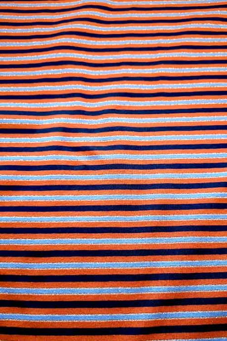 Cotton Spandex Jersey Print ('Seaside Stripes')