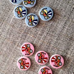 Children's stroller/pram buttons (15mm)