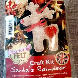 Santa's reindeer felt Christmas tree decoration kit