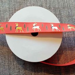 Reindeer Christmas ribbon (16mm x 5m roll)