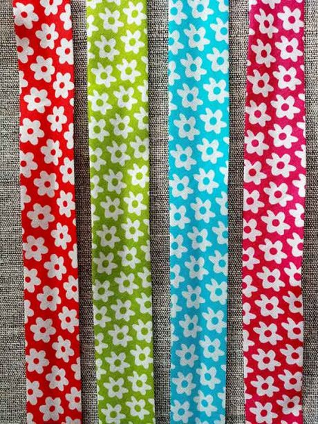 Vibrant flower pattern bias binding, 25mm