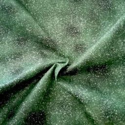 John Louden "Galaxy" cotton print (green/silver)