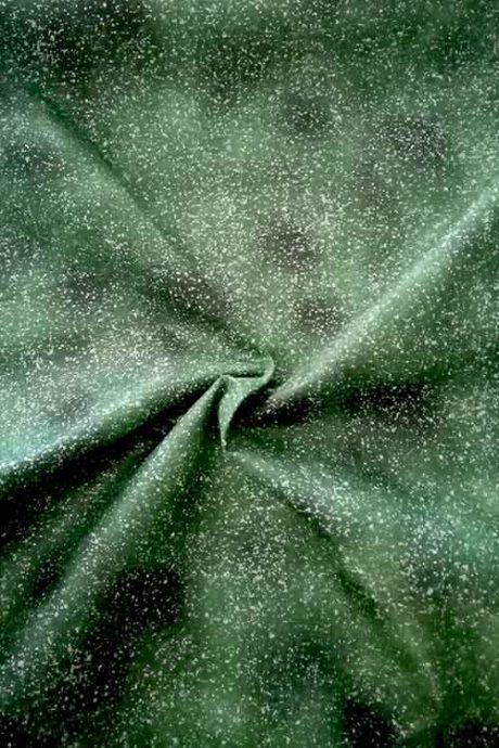 John Louden "Galaxy" cotton print (green/silver)
