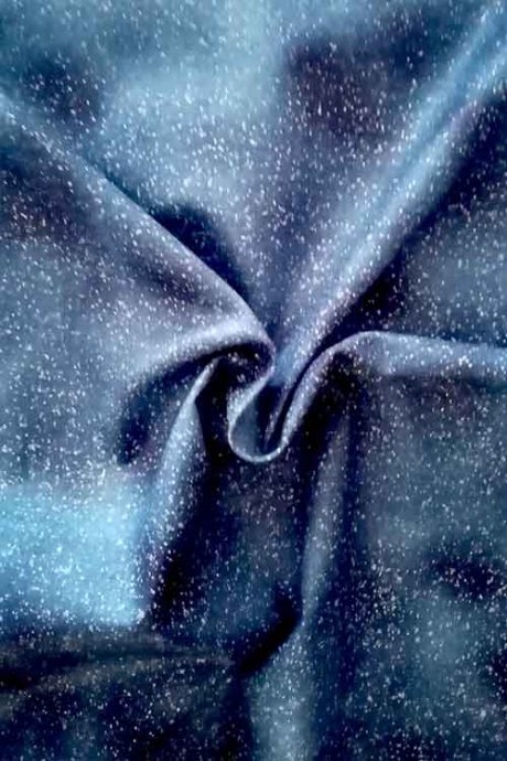 John Louden "Galaxy" cotton print (navy/silver)