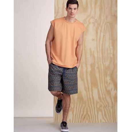 Simplicity Sewing Pattern S9314 Men's Knit Top and Shorts