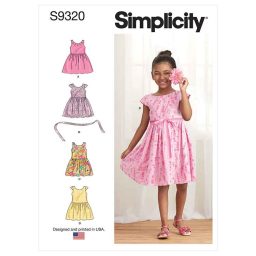 Simplicity Sewing Pattern S9320 Children's Gathered Skirt Dresses