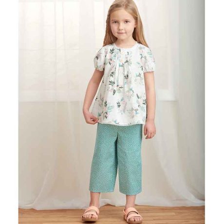 Simplicity Sewing Pattern S9321 Children's Tucked Tops, Dresses, Shorts and Pants