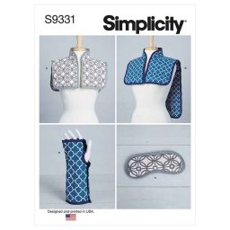 Simplicity Sewing Pattern S9331 Hot or Cold Shoulder Wrap, Mask and Wrist Wrap