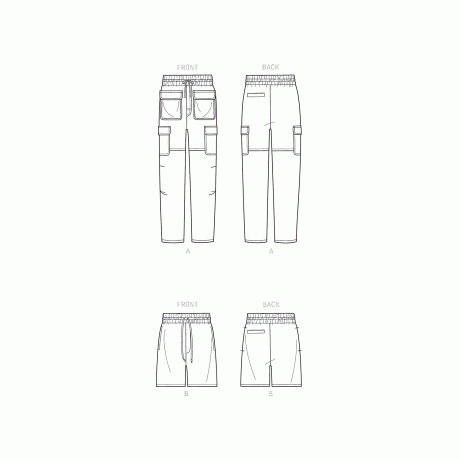 Simplicity Sewing Pattern S9338 Men's Pull-On Pants or Shorts