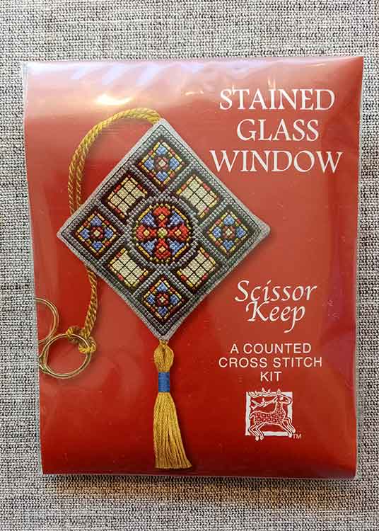 "Stained Glass Window" scissor keep crossstitch embroidery kit Sew Irish