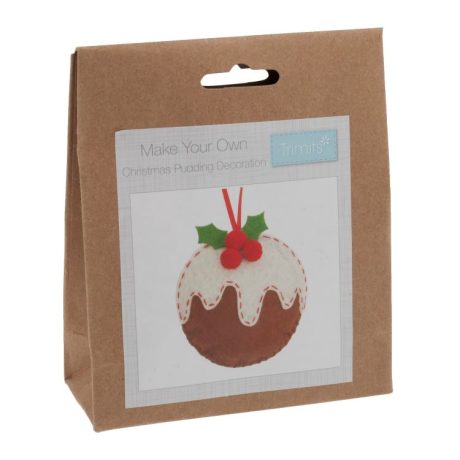 Felt Christmas tree decoration kit: Plum Pudding