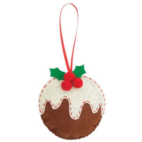 Felt Christmas tree decoration kit: Plum Pudding - Image 3