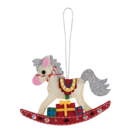 Felt Christmas tree decoration kit: Rocking Horse - Image 3