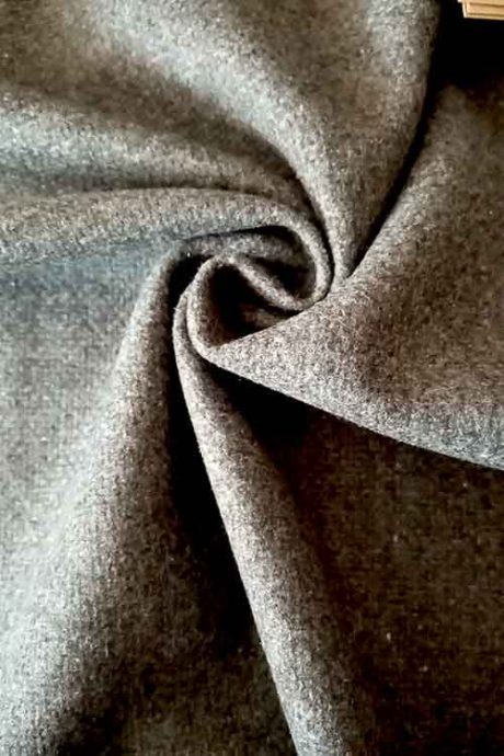 Charcoal grey fleck wool-blend suiting
