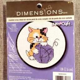 Learn-a-Craft - Counted Cross Stitch Kit, "Cute Kitty"